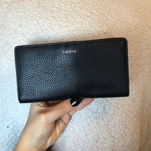 NEW Lodis Black Leather Wallet